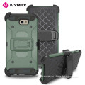 IVYMAX 360 Degree Full Cover Plastic Hard Case Shockproof Case with Tempered Glass Screen Protector for J7 Prime/ON 7 2016